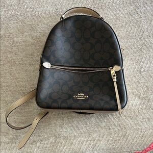 Coach Signature Black and Tan Mini Backpack